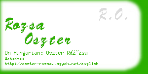 rozsa oszter business card